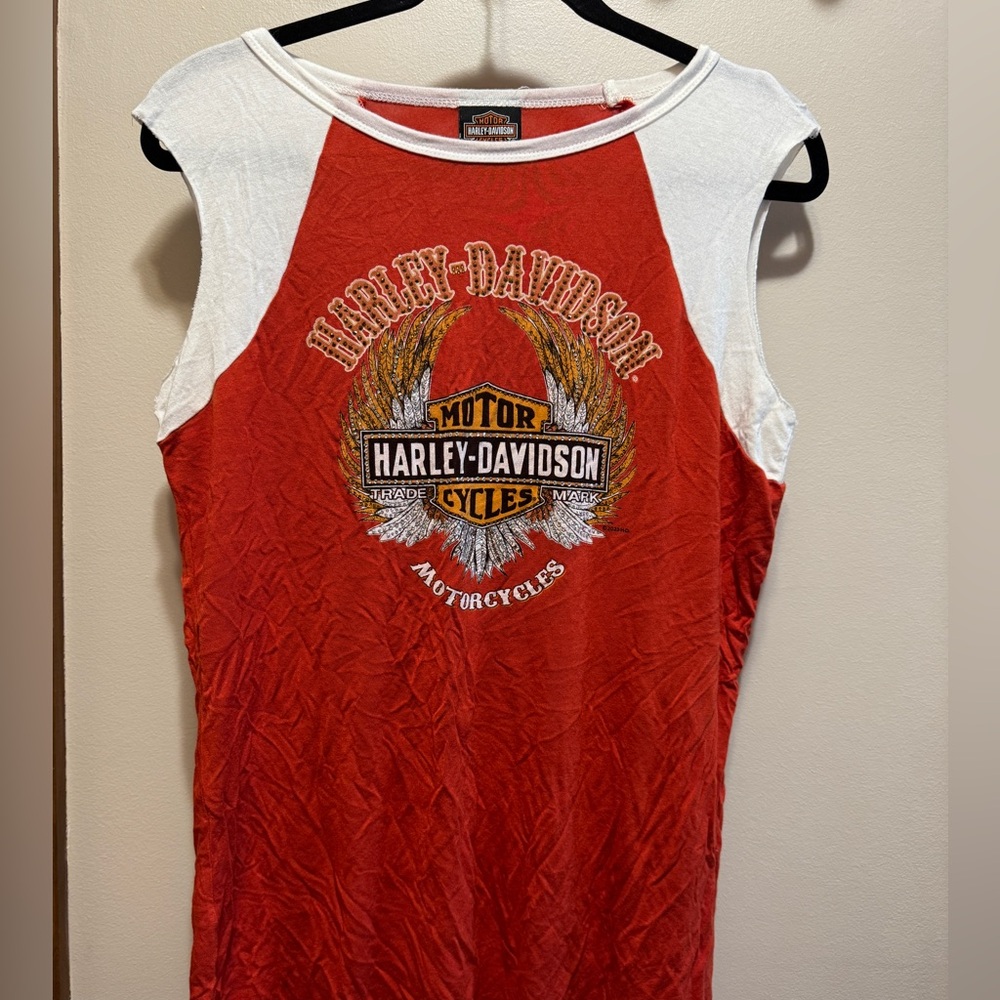 Harley-Davidson Red Bling Graphic Tee